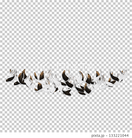 chandelier on the ceiling isolated on transparent background, hanging lamp, pendant light, 3D illustration, cg render 133221044