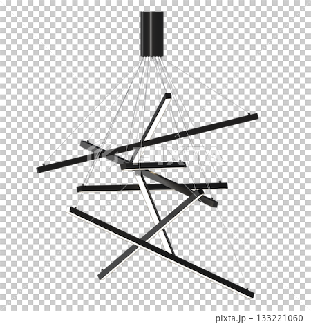 chandelier on the ceiling isolated on transparent background, hanging lamp, pendant light, 3D illustration, cg render chandelier on the ceiling isolated on transparent background, hanging lamp, pendant light, 3D illustration, cg render 133221060