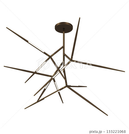 chandelier on the ceiling isolated on transparent background, hanging lamp, pendant light, 3D illustration, cg render chandelier on the ceiling isolated on transparent background, hanging lamp, pendant light, 3D illustration, cg render 133221068