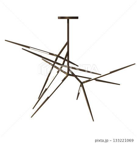 chandelier on the ceiling isolated on transparent background, hanging lamp, pendant light, 3D illustration, cg render chandelier on the ceiling isolated on transparent background, hanging lamp, pendant light, 3D illustration, cg render 133221069