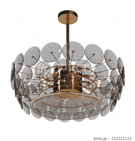 chandelier on the ceiling isolated on transparent background, hanging lamp, pendant light, 3D illustration, cg render chandelier on the ceiling isolated on transparent background, hanging lamp, pendant light, 3D illustration, cg render 133221122