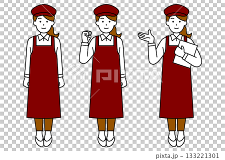 咖啡廳女員工全身姿勢寫真 133221301