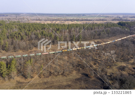 railway rails, view from above railway rails, view from above 133221865