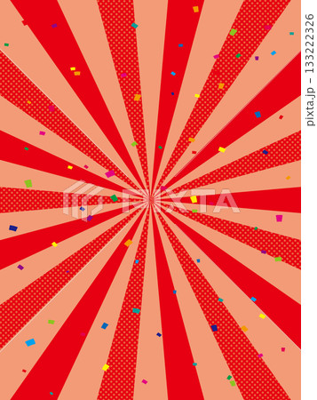 赤の放射線のポップな背景 133222326