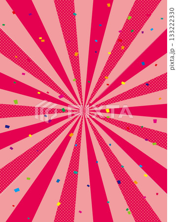 サーモンピンクの放射線のポップな背景 133222330