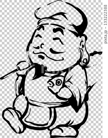 惠比壽水墨畫 惠比壽水墨畫 133222388