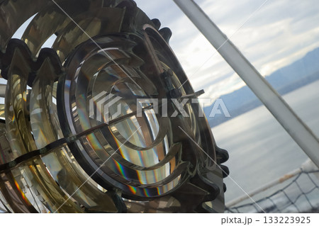 Lighthouse Halogen Light Fresnel Lens Abstract Close-up Lighthouse Halogen Light Fresnel Lens Abstract Close-up 133223925