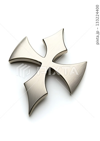 Silver cross with a wooden handle 133224400
