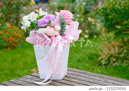 Bunch of flowers in a vase 133225016