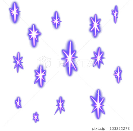 Simple Hand drawn Neon Stars Design Element Png 133225278