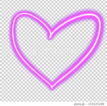 Simple Heart Sign Neon. Png 133225286