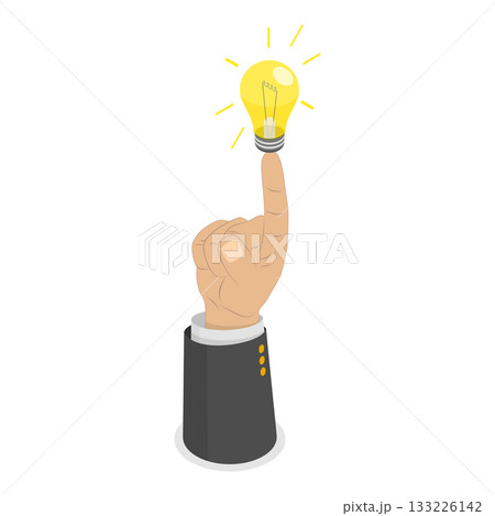3D Isometric Flat Vector Illustration of Creative Idea, Brainstorming or Decision Making. Item 2 133226142