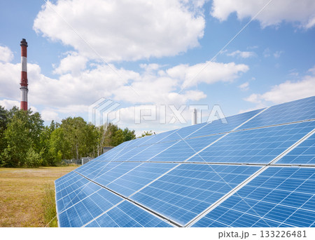 Photo of photovoltaic panels, selective focus. Photo of photovoltaic panels, selective focus. 133226481