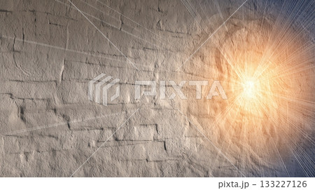 Sun Symbol Carved Into Sandstone Shining Brightly in Warm Light During Afternoon Hours Sun Symbol Carved Into Sandstone Shining Brightly in Warm Light During Afternoon Hours 133227126