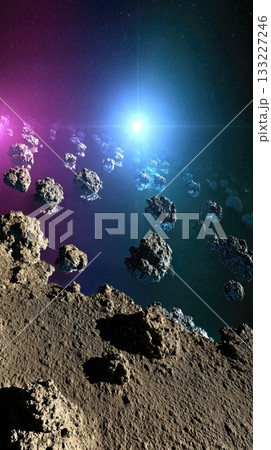 Floating Asteroid Field Reveals Repeating Cosmic Patterns in Dark Space Floating Asteroid Field Reveals Repeating Cosmic Patterns in Dark Space 133227246