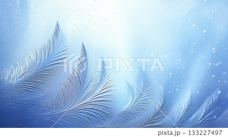 Frost Patterns on Glass Create the Illusion of Ice Spirits in a Winter Landscape Frost Patterns on Glass Create the Illusion of Ice Spirits in a Winter Landscape 133227497