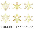 いろいろな雪の結晶セット 133228928