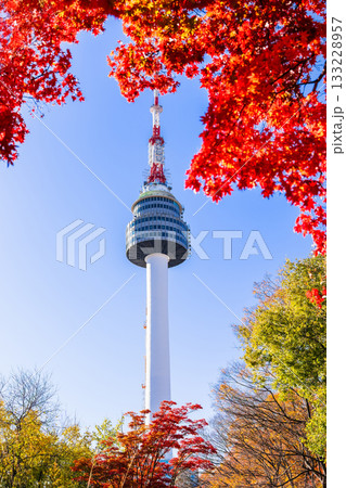 秋のソウル　南山タワー（Nソウルタワー） 133228957