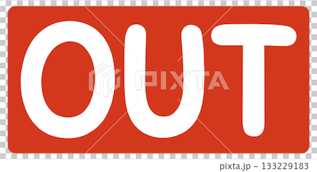 OUTの文字 133229183