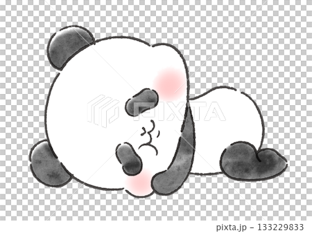 Cute rolling panda 133229833