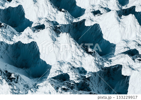 雪山のCG背景素材 133229917