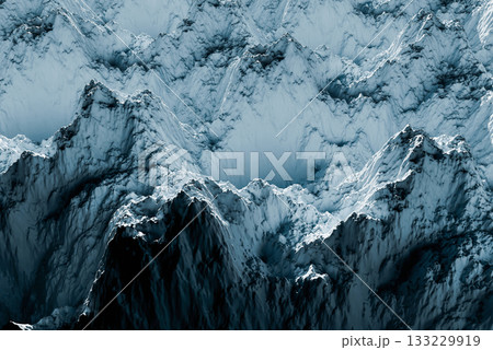 雪山のCG背景素材 133229919