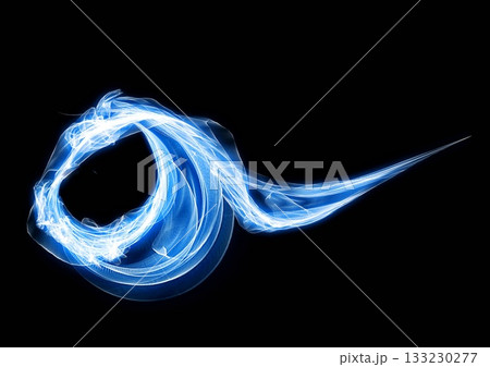 青い煙が渦巻く抽象的な背景 133230277