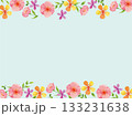 花柄 ブルー 133231638