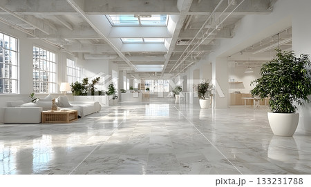 spacious office interior clean flooring white walls neutral background spacious office interior clean flooring white walls neutral background 133231788