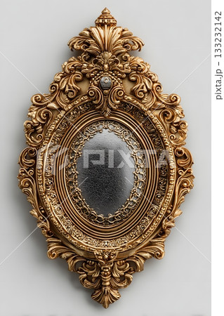 3D decorative mirror isolated on white background 133232142