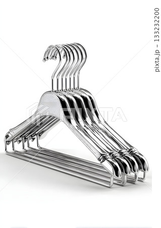 3D coat hanger isolated on white background 133232200