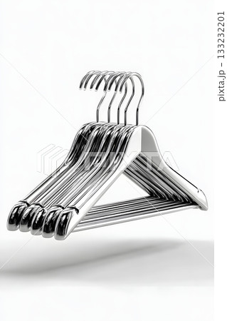 3D coat hanger isolated on white background 133232201