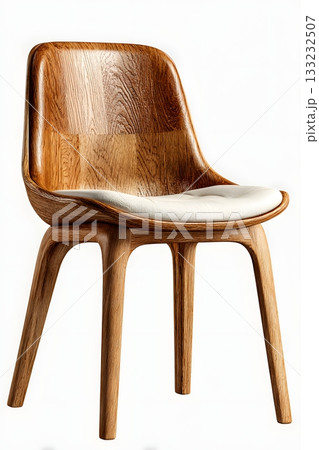 3D dining chair isolated on white background modern wood 3D dining chair isolated on white background modern wood 133232507