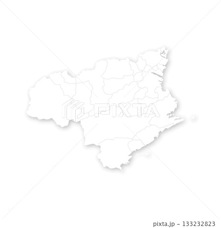 徳島県と市町村の白地図 徳島県と市町村の白地図 133232823