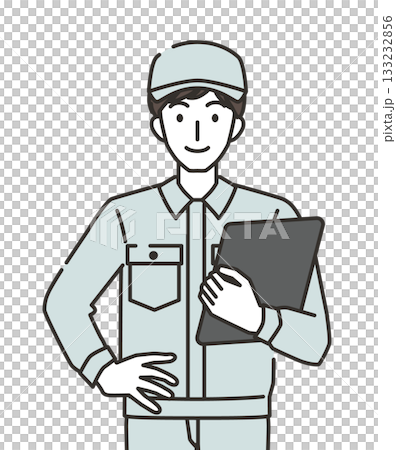 バインダーを持つ水道工事スタッフのイラスト 133232856