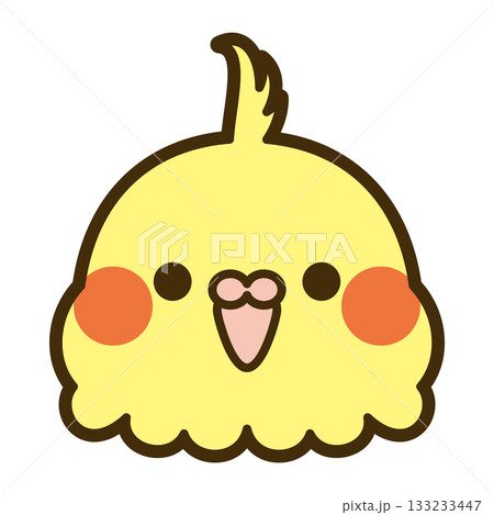 かわいいオカメインコの顔アイコン 133233447