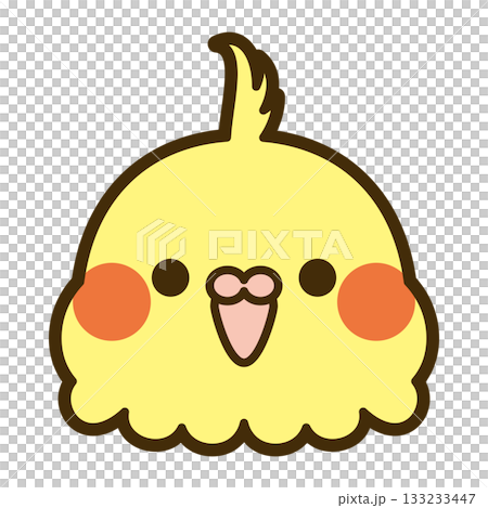かわいいオカメインコの顔アイコン 133233447