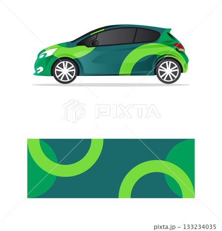 wrapping car decal circle circular design 133234035