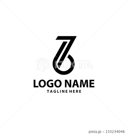 seven six logo design vector 133234046