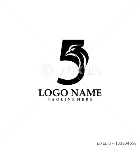 number five eagles logo design vector number five eagles logo design vector 133234058
