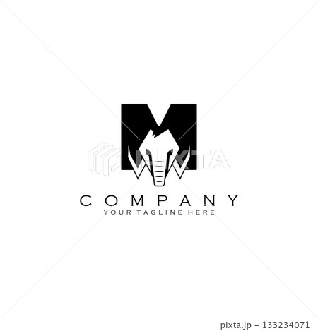 letter M mammoth logo design vector letter M mammoth logo design vector 133234071