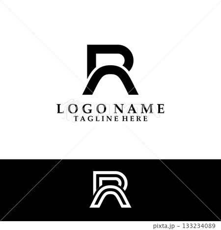 initial letter monogram RN logo design vector 133234089