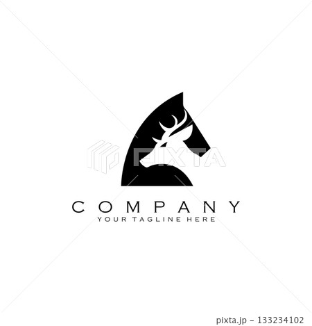 horse deer logo design vector 133234102