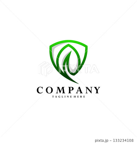 green shield logo design vector 133234108
