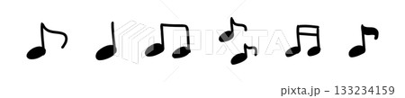 音符 メロディ シンプルなアイコンセット 音符 メロディ シンプルなアイコンセット 133234159