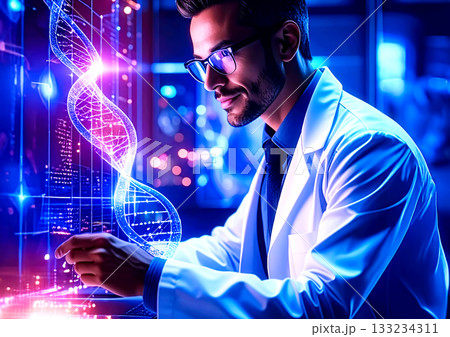 デジタルホログラムでDNA構造を操作する科学者 133234311