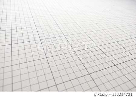 gray cutting mat board background with line and scale measure guide pattern for object art design, tool equipment of diy craft work 133234721