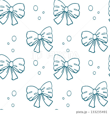 Seamless pattern with bows. Vector illustration for wrapping paper, fabric, wallpaper, and phone cases 133235491