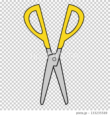 Open left-handed scissors 133235589