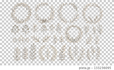 花卉裝飾框 133236095